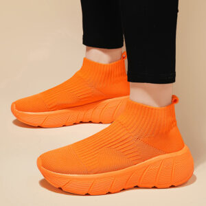 Couple High-top Flying Woven Shoes Casual Trend Men's Shoes Slip-on