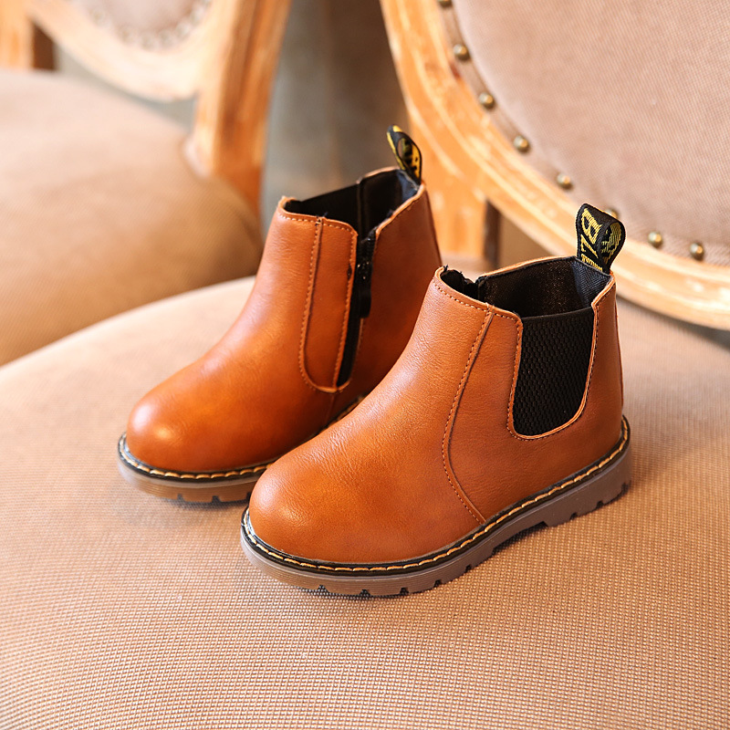 Retro Children's Shoes Autumn and Winter Martin Boots Fashion Children's Cotton Shoes - Image 3