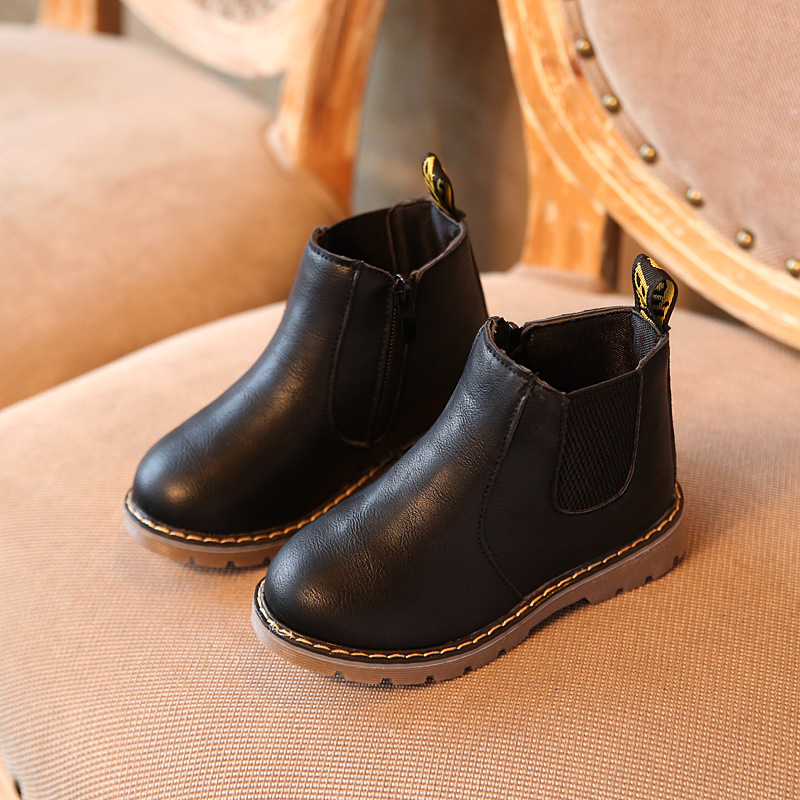Retro Children's Shoes Autumn and Winter Martin Boots Fashion Children's Cotton Shoes - Image 2