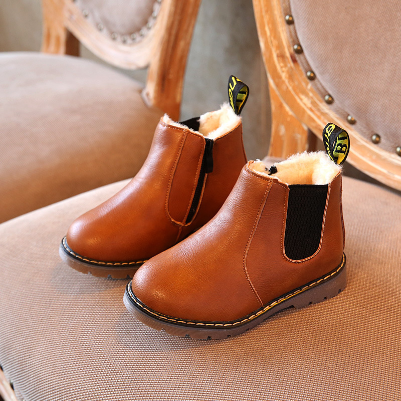 Retro Children's Shoes Autumn and Winter Martin Boots Fashion Children's Cotton Shoes - Image 4