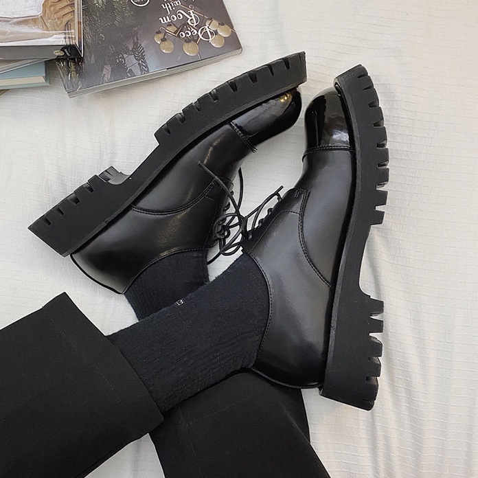Round-Toe Leather Shoes Men'S Trend Wild Youth Business Dress Shoes Increase The Trend Of British Leather Men'S Shoes - Image 5