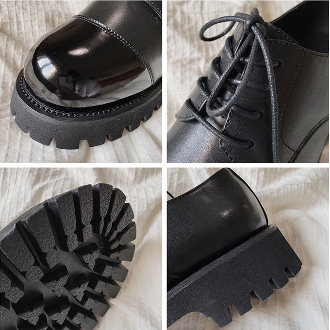 Round-Toe Leather Shoes Men'S Trend Wild Youth Business Dress Shoes Increase The Trend Of British Leather Men'S Shoes - Image 7