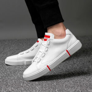 New Men's Sports Trendy White Sneakers Leather Breathable Casual Shoes Men's Shoes