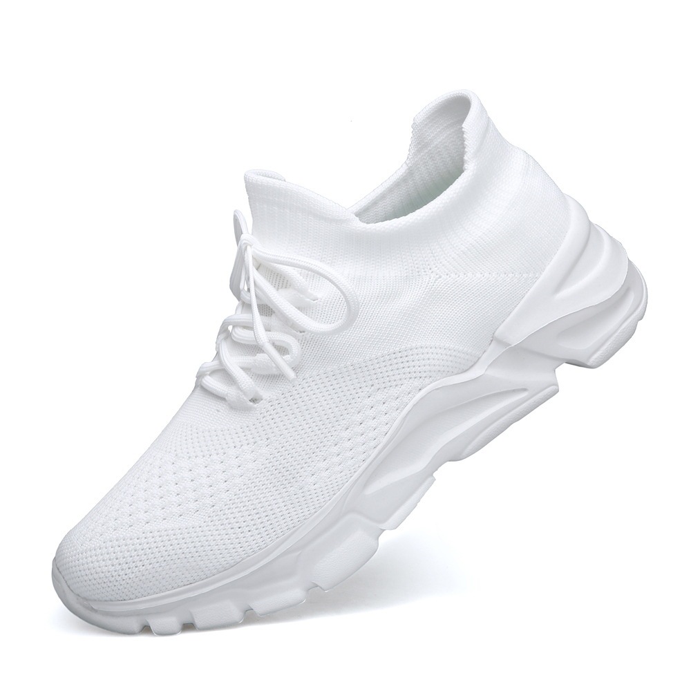 Summer Flyknit Breathable Shoes Lightweight Soft Sole Shoes For The Old Mesh - Image 9