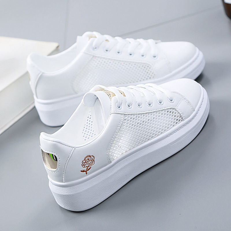 Spring And Autumn All-match Sneakers Student Breathable Net Shoes Flat Shoes - Image 2