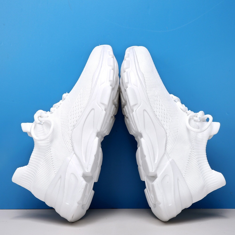 Summer Flyknit Breathable Shoes Lightweight Soft Sole Shoes For The Old Mesh - Image 8